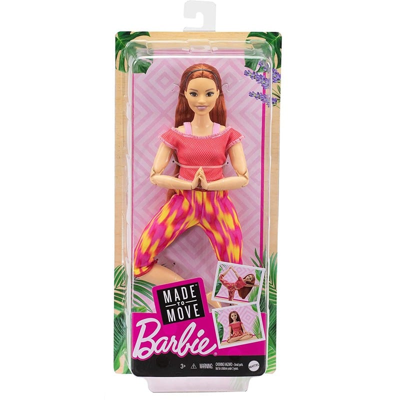 Barbie Bambola Barbie Snodata, Barbie Fitness Curvy Barbie Snodata, Bambola made to Move con 22 Punti