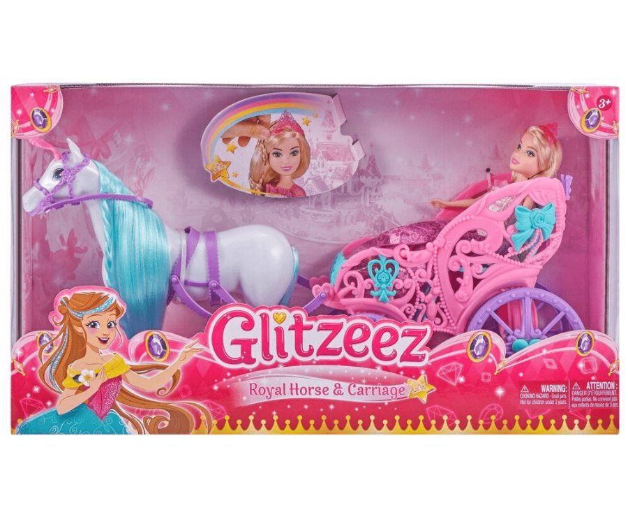 Principessa con Carrozza e Cavallo, grande playset Glitzeez