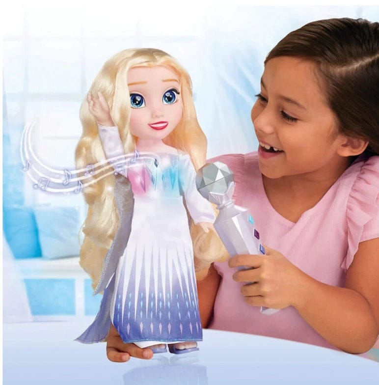 Bambole Disney Frozen Elsa 38cm, Bambola cantante con Microfono Interattivo Disney Frozen Elsa 38cm, Bambola cantante con Microfono Interattivo