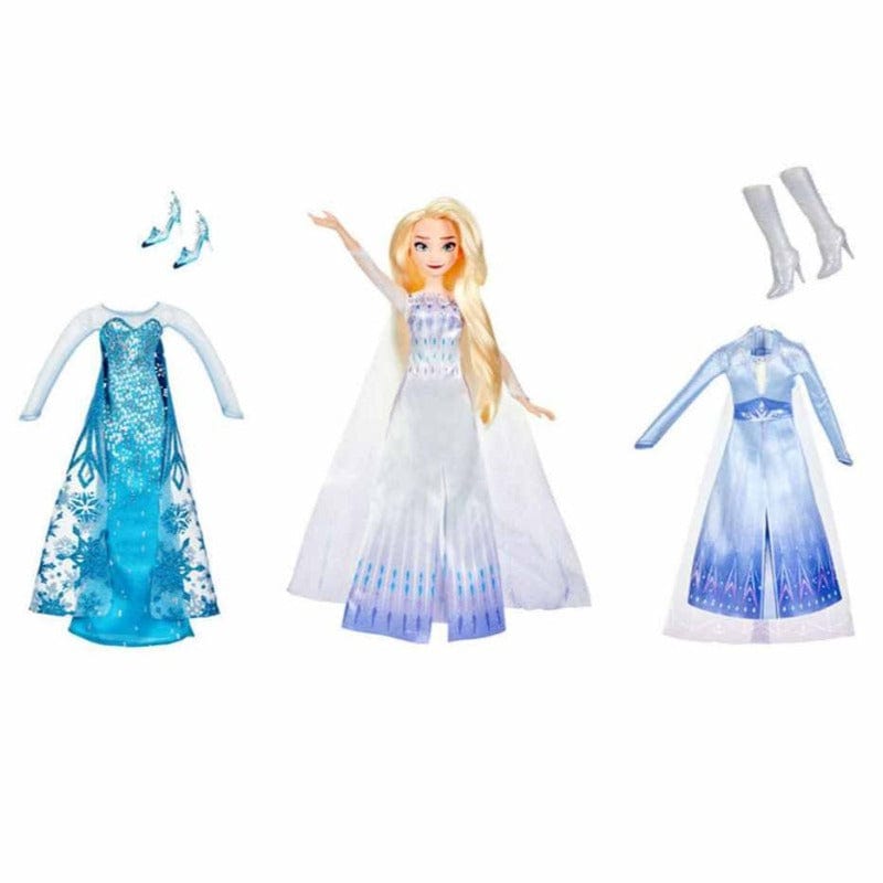 Bambole Disney Frozen, Bambola Elsa con 3 Abiti e Accessori