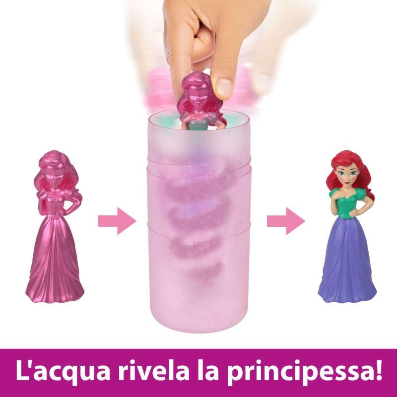 Bambole Disney Princess Royal Color Reveal, Bambole con 6 Sorprese