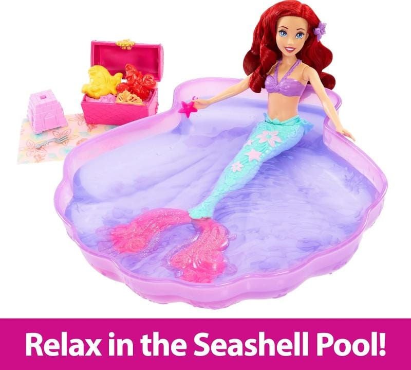 Bambole Disney Princess - Playset Ariel con Piscina Conchiglia e Accessori