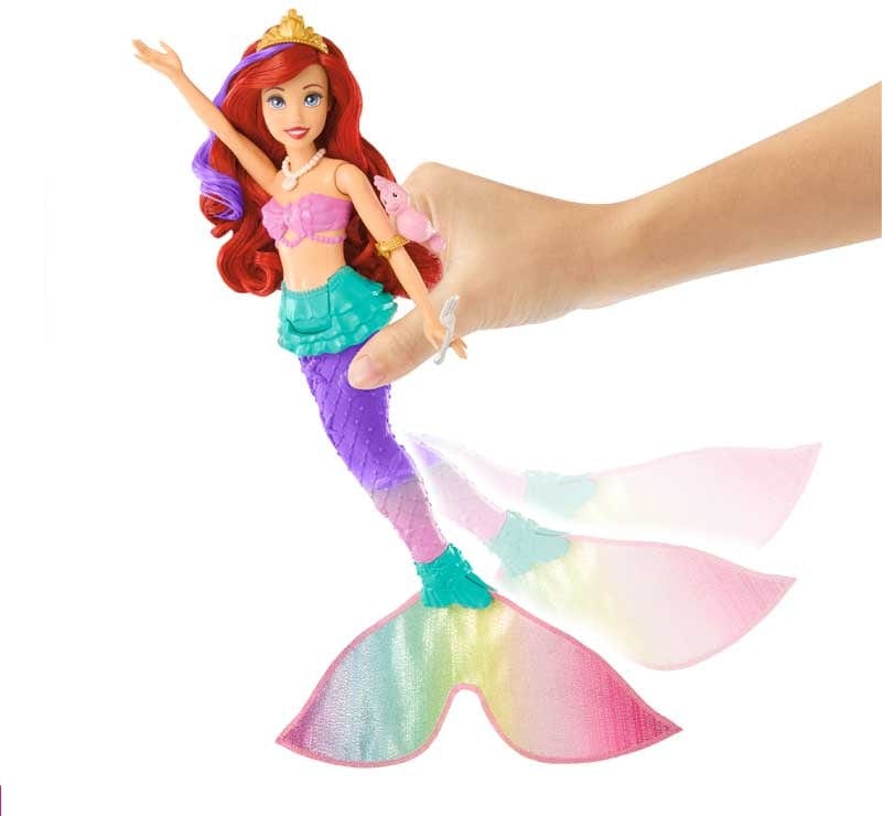 Bambole Disney Ariel Bambola Sirena Nuotatrice con Coda Cambia Colore