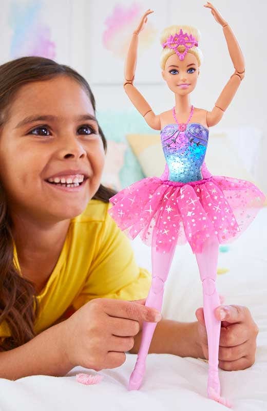 Barbie Ballerina Magic Tutu, Dreamtopia Doll with Sparkling Lights