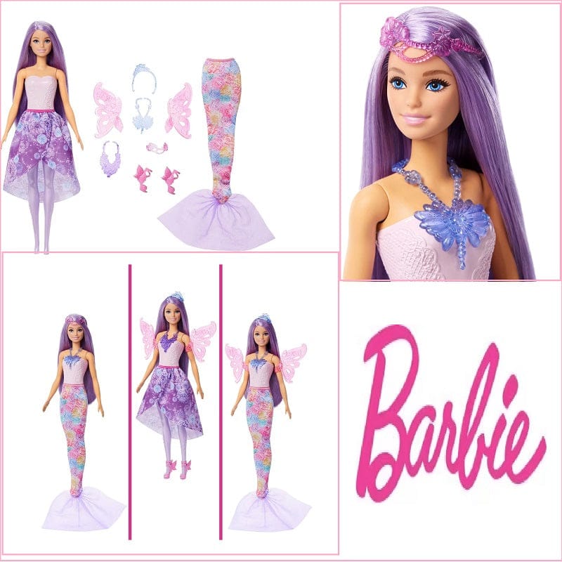 Bambole Barbie Fantasy Cambia Look - Sirena - Fata - Principessa Dream Barbie Fantasy Cambia Look - Sirena - Fata - Principessa Dream