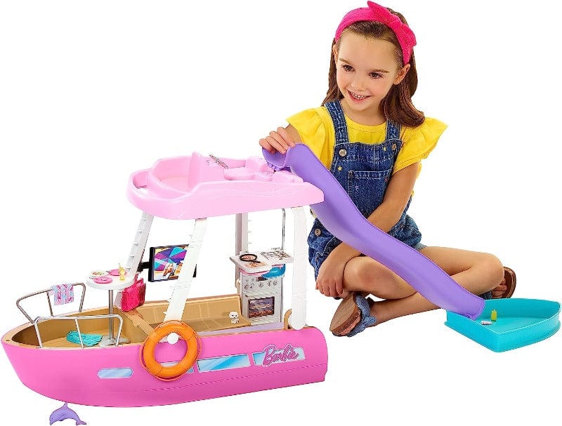 Barbie Barca dei Sogni di Barbie, Playset con piscina, scivolo e 20 Accessori