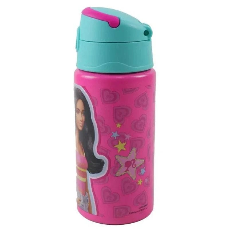 Borracce Borraccia Barbie in Alluminio 500 ml con Cannuccia