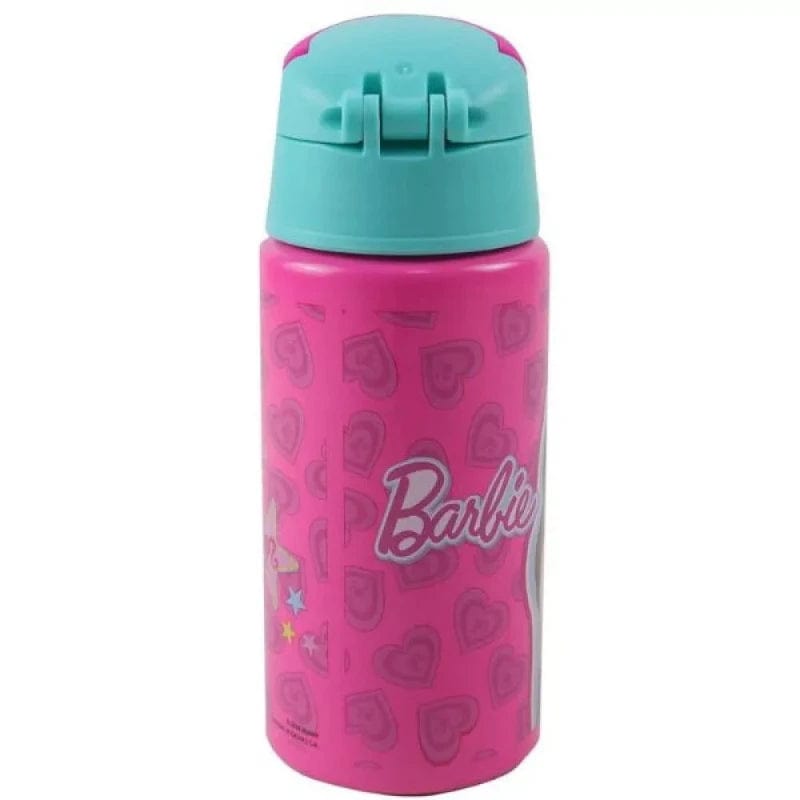 Borracce Borraccia Barbie in Alluminio 500 ml con Cannuccia