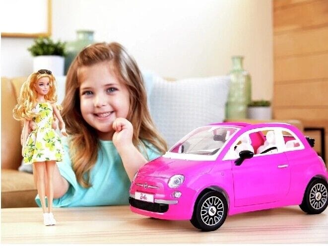 Bambole, playset e giocattoli Barbie Fiat 500, Bambola con Veicolo Cabrio