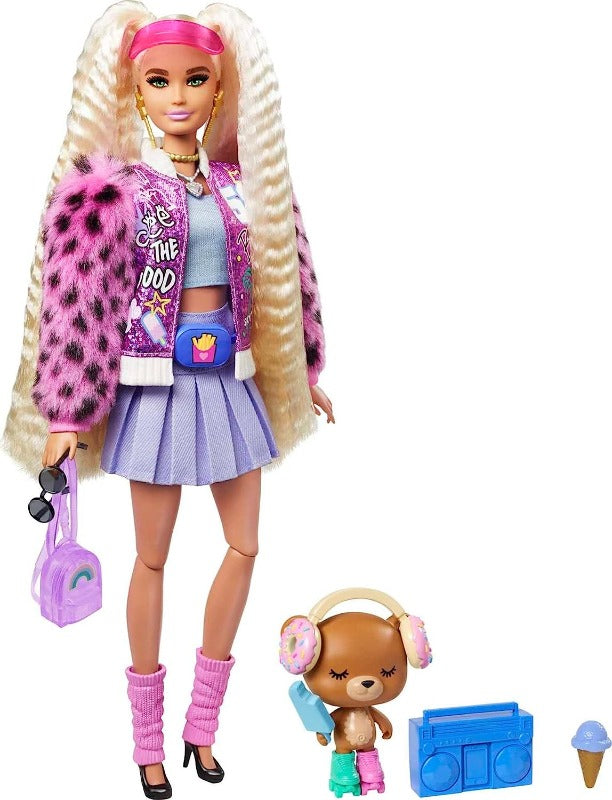 Barbie Extra, Bambola con Pelliccia e Cucciolo