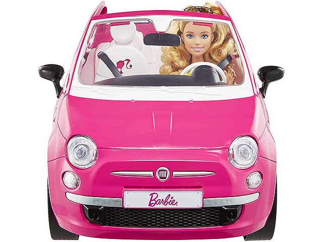 Bambole, playset e giocattoli Barbie Fiat 500, Bambola con Veicolo Cabrio