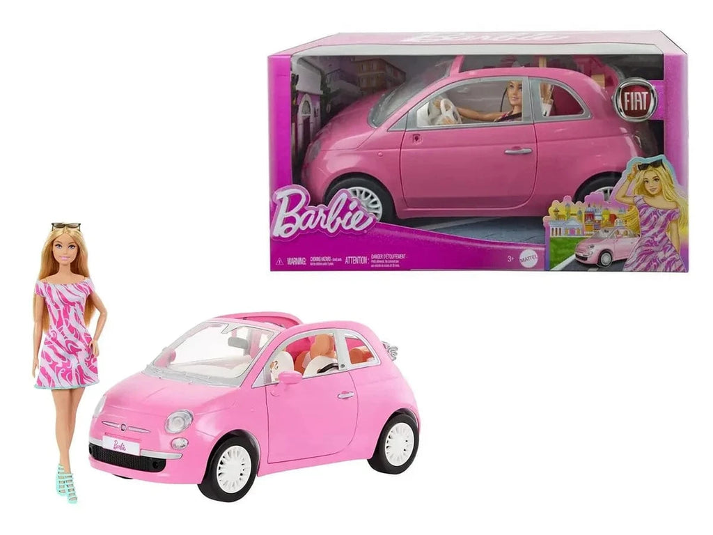 Bambole, playset e giocattoli Barbie Fiat 500, Bambola con Veicolo Cabrio Barbie Fiat 500, Bambola con Veicolo Cabrio