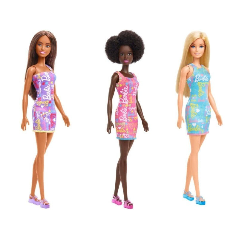 Barbie Bambole alla moda con Vestito Logo Barbie (assortimento) – The Toys  Store