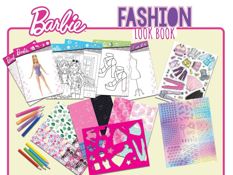 Giocattoli artistici e da disegno Barbie Sketchbook Fashion Studio look book