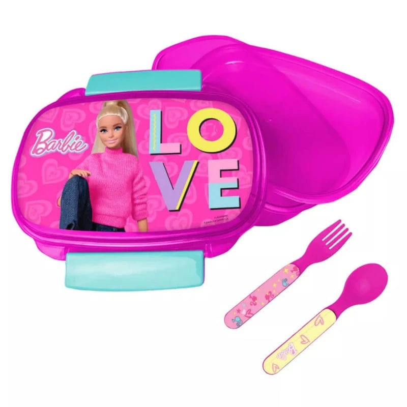 Borse e contenitori porta pranzo Porta Merenda Barbie con Posate Love