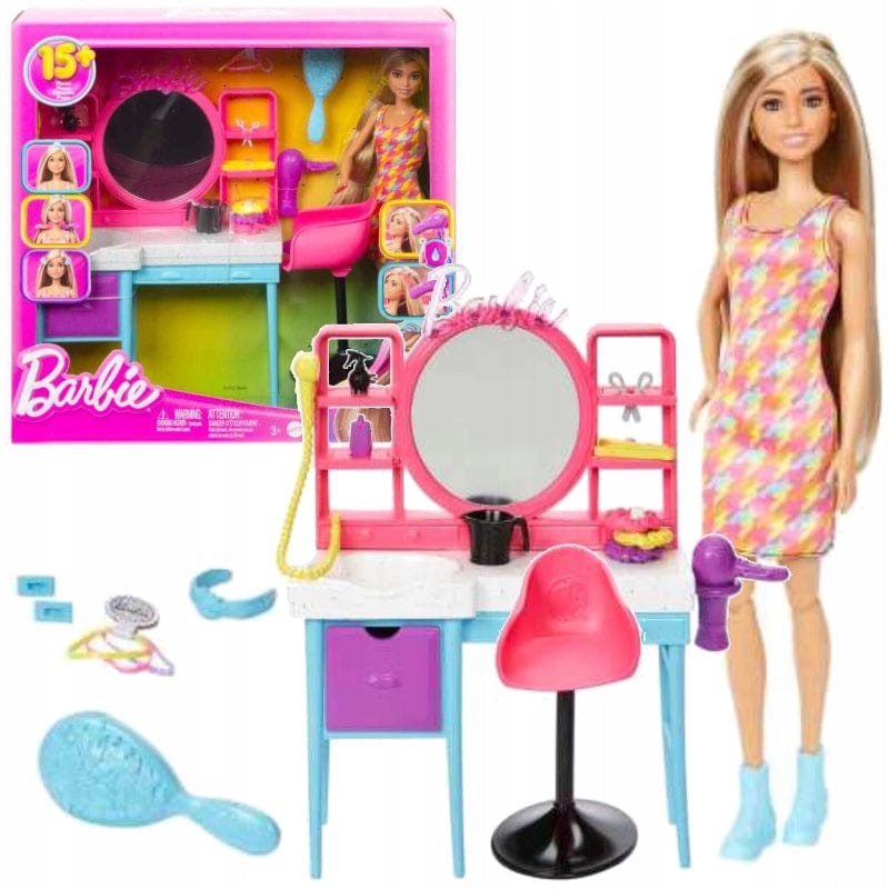 Bambole, playset e giocattoli Barbie Salone di Bellezza - Playset con Bambola Super Chioma cambia colore e Accessori Barbie Salone di Bellezza - Playset con Bambola Super Chioma cambia colore e Accessori