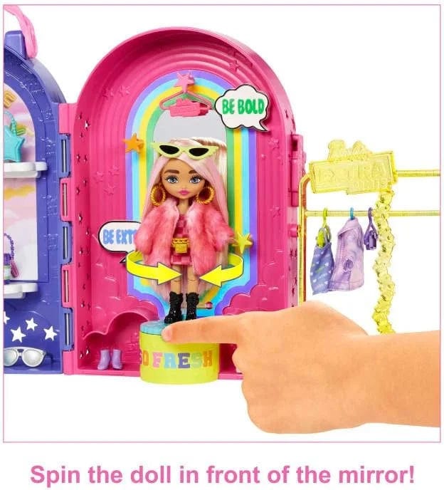 Bambole Barbie Extra Boutique, playset mini Bambole