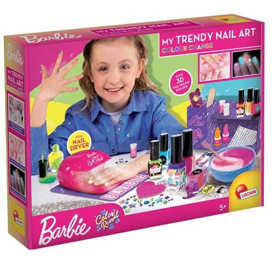 Trousse Barbie My Trendy Nail Art Color Change, Grande set Manicure