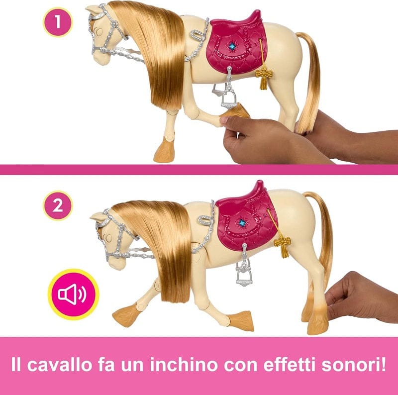 Bambole, playset e giocattoli Barbie Tornado - Cavallo Interattivo con luci, musica e accessori, balla e nitrisce Barbie Tornado - Cavallo Interattivo con luci, musica e accessori, balla e nitrisce