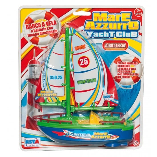 HEMOTON Set Di 2 Barche Giocattolo In Plastica Per Spiaggia E Bagno: Motoscafi Colorati Per Bambini, 21x28 Cm - 2