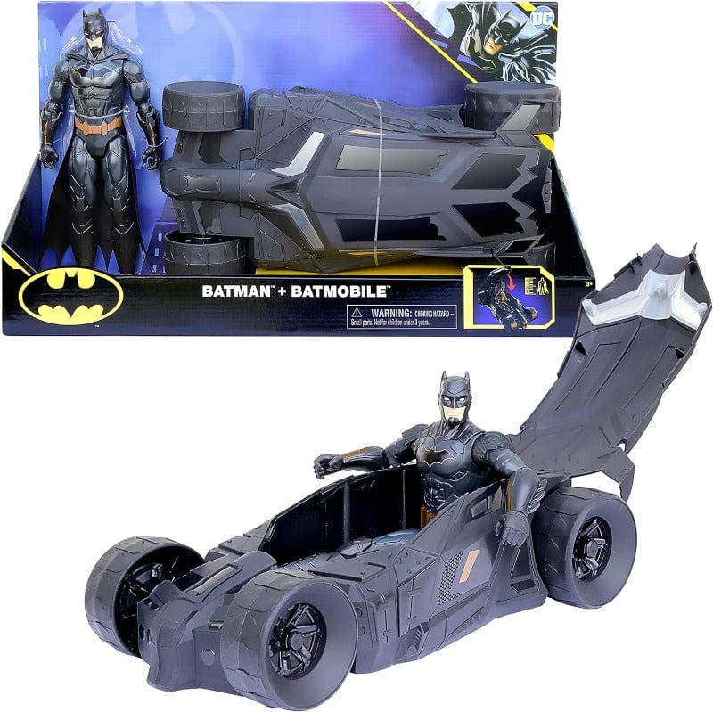 Action Figures Batman Batmobile  40cm con Personaggio Batman 30cm