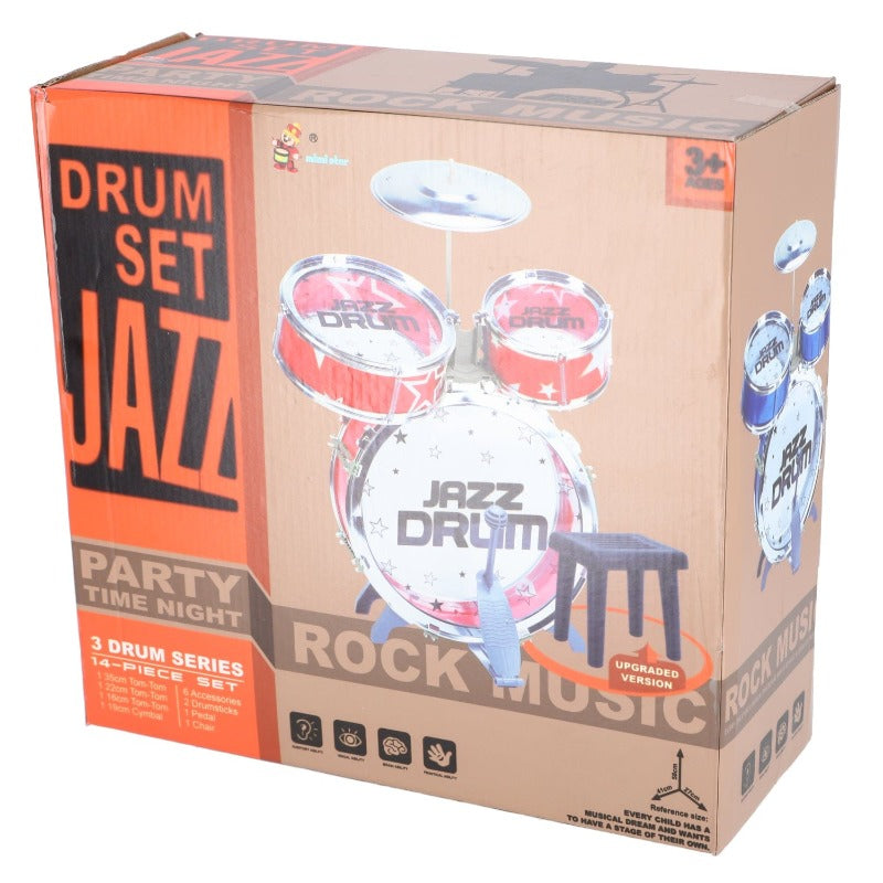 strumenti musicali Batteria per bambini con Sedia, grandi dimensioni 70x55x30cm