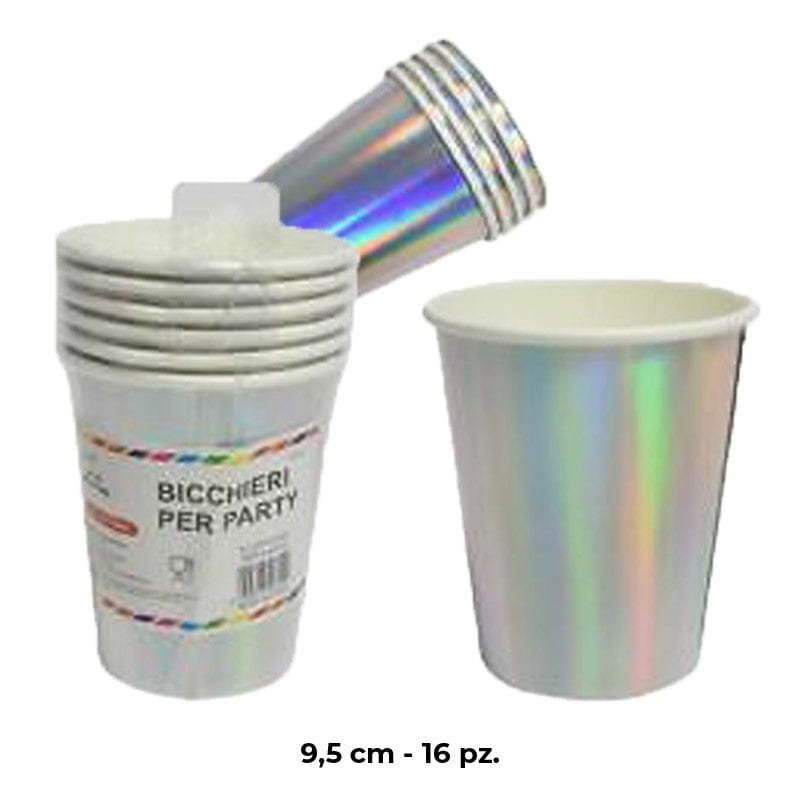 Party - Dolciumi Bicchieri Argento 16pz cm 9,5 Bicchieri Argento 16pz cm 9,5