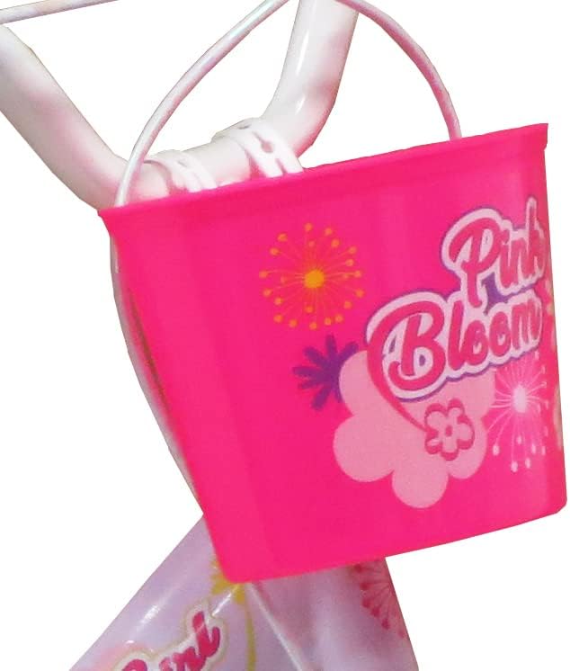 Biciclette Bici Bambina 14 Pollici Flowers, Bicicletta con Cesto e Porta bambole età 3-6 Anni