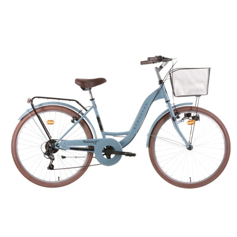 Biciclette Bicicletta Donna 26 pollici con Cesto, City Bike con Cambio Shimano 6V