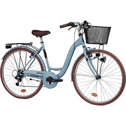 Biciclette Bicicletta Donna 26 pollici con Cesto, City Bike con Cambio Shimano 6V