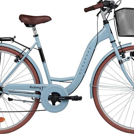 Biciclette Bicicletta Donna 26 pollici con Cesto, City Bike con Cambio Shimano 6V