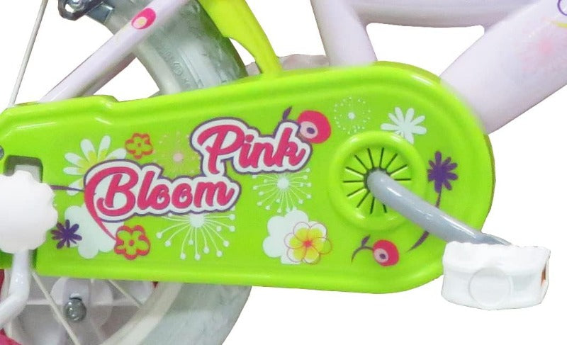 Biciclette Bici Bambina 14 Pollici Flowers, Bicicletta con Cesto e Porta bambole età 3-6 Anni