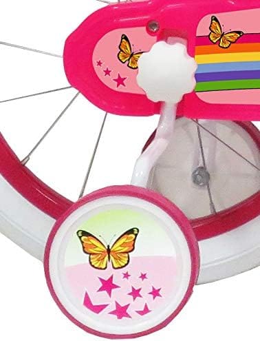 Bici 16 Pollici Unicorno, Bicicletta per Bambina con Cesto e Portabambole età 4-7 Anni