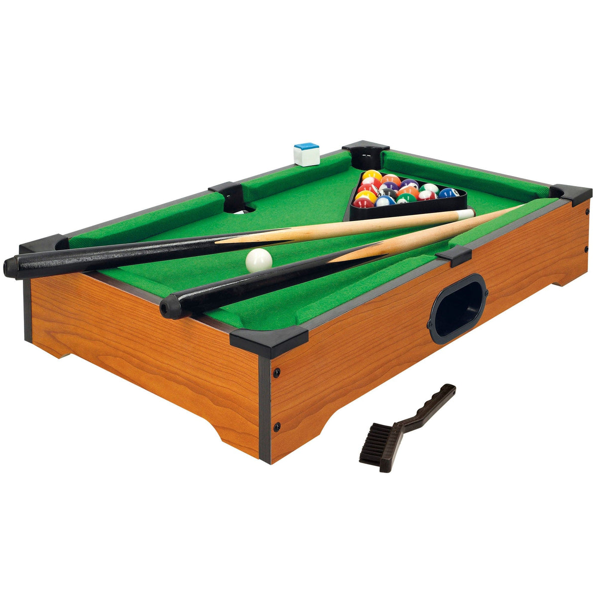 Kids@Play Biliardo Da Tavolo In Legno GATT - Gioco In Miniatura Con Stecche, Portatile Per Bambini E Adulti