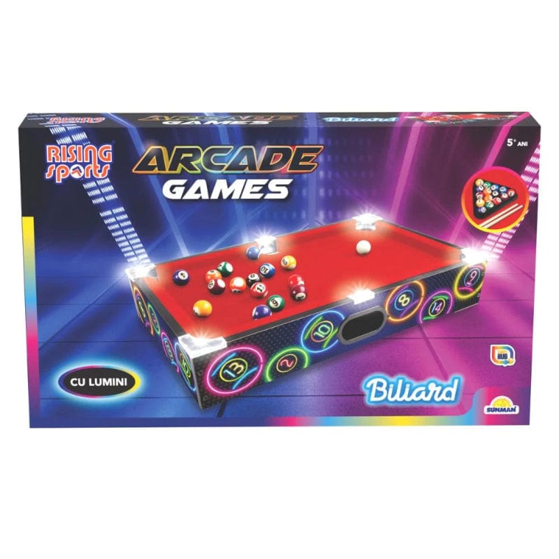 Giocattoli sportivi Biliardo da Tavolo per Bambini con Luci Led 50x30x8cm Biliardo da Tavolo per Bambini con Luci Led 50x30x8cm