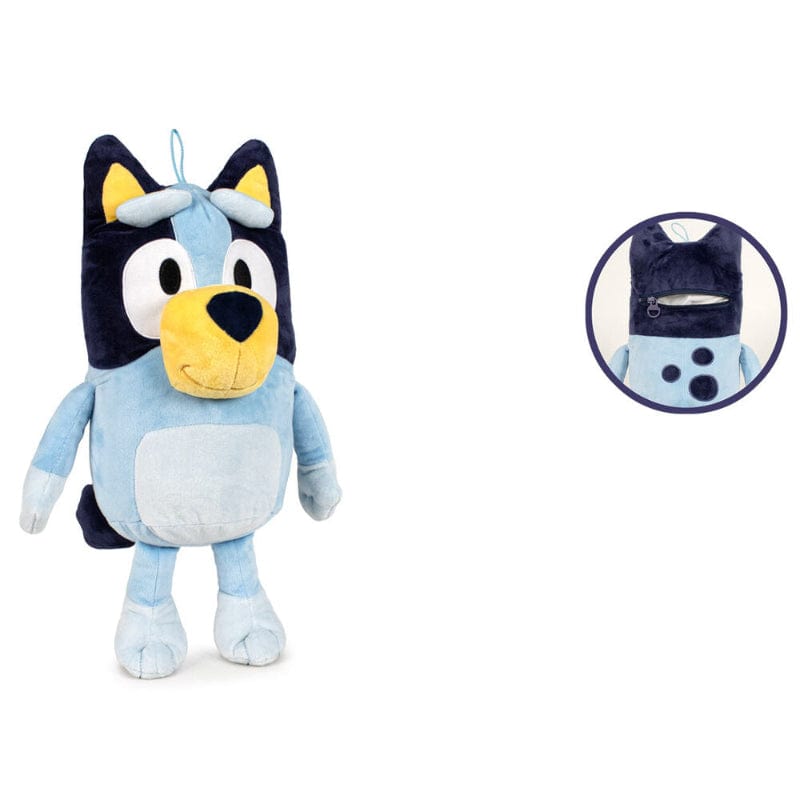 peluche Bluey Peluche 35cm con Taschino e Cerniera Bluey Peluche 35cm con Taschino e Cerniera