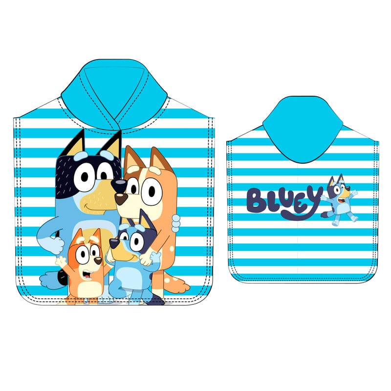 Asciugamani da spiaggiae Teli Mare Bluey Poncho Mare in microfibra Bluey Poncho Mare in microfibra