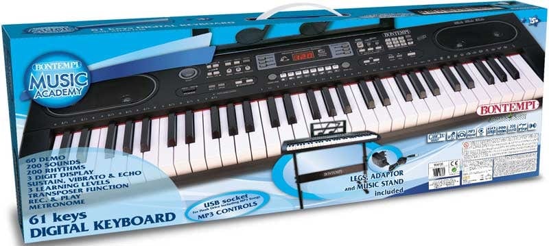 Bontempi Tastiera 61 Tasti con Gambe in Metallo