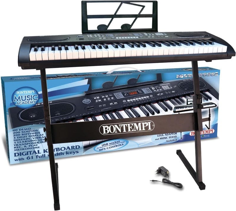 Bontempi Tastiera 61 Tasti con Gambe in Metallo