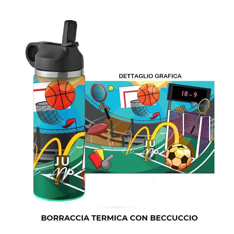 Borracce Borraccia Termica Jump Kids realizzata a doppia parete, mantiene 24H Freddo 12H Caldo Borraccia Termica Jump Kids realizzata a doppia parete, mantiene 24H Freddo 12H Caldo