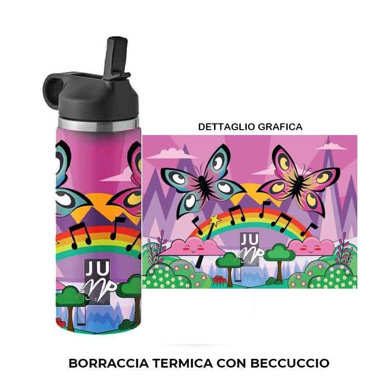Borracce Borraccia Termica Jump Kids realizzata a doppia parete, mantiene 24H Freddo 12H Caldo Borraccia Termica Jump Kids realizzata a doppia parete, mantiene 24H Freddo 12H Caldo