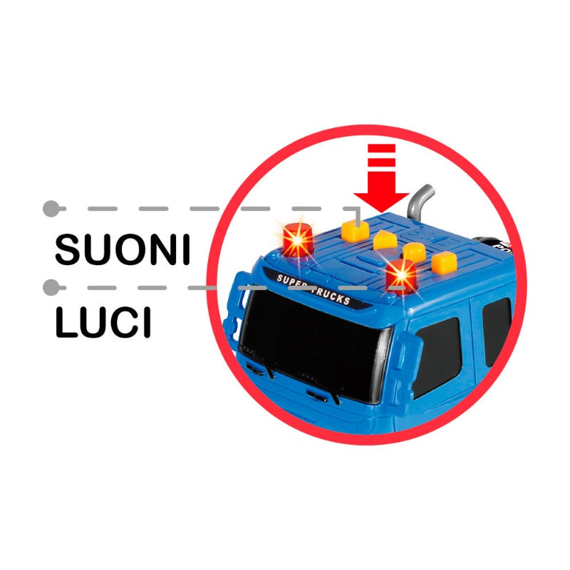 macchinine Camion Bisarca Giocattolo Luci e Suoni, include 2 Veicoli - 50cm