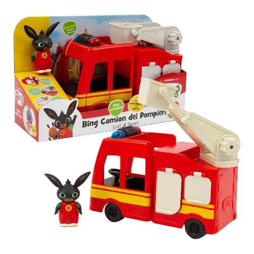 Bing Camion dei Pompieri con Luci e Suoni Bing Taxi Giocattolo - The Toys Store 