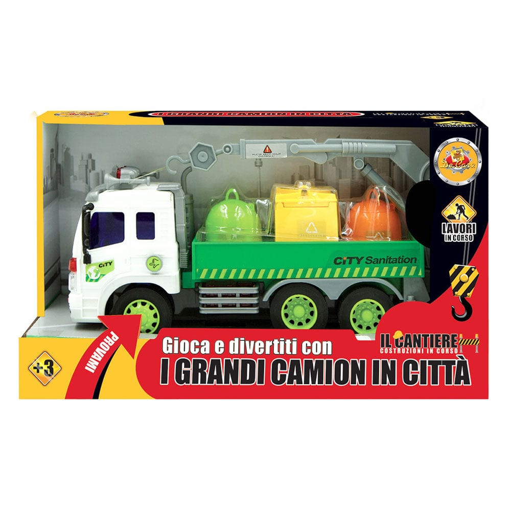 macchinine Camion Nettezza Urbana - Camion dei Rifiuti a Frizione con Luci e Suoni