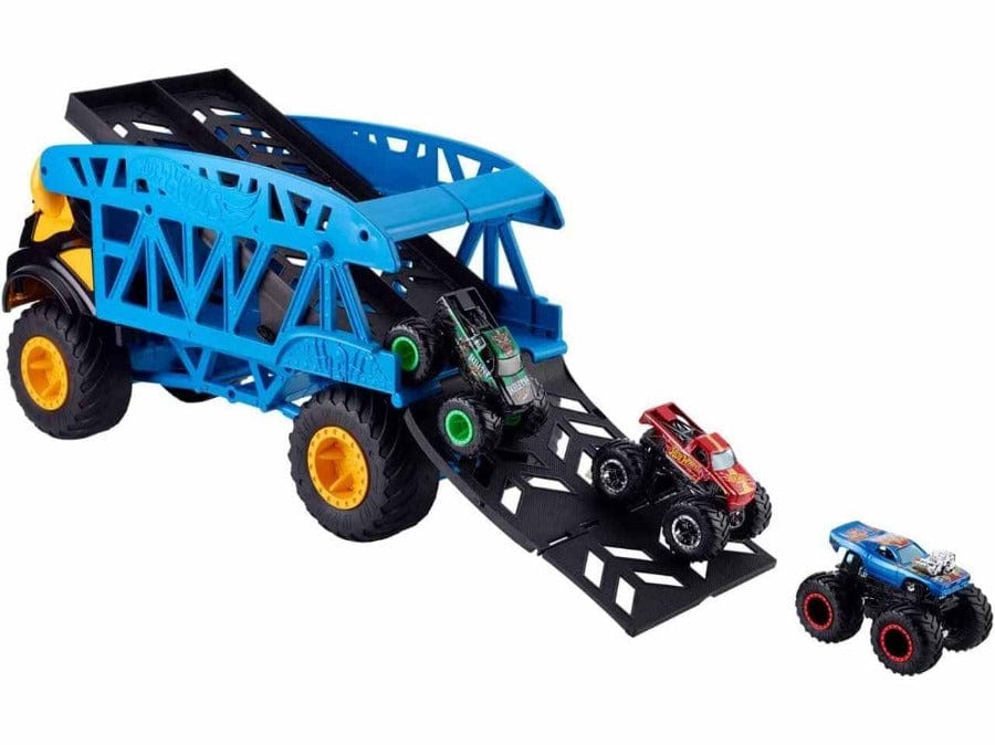 macchinine Hot Wheels Monster Truck Mover - Trasportatore con 3 Veicoli Hot Wheels Monster Truck Mover - Trasportatore con