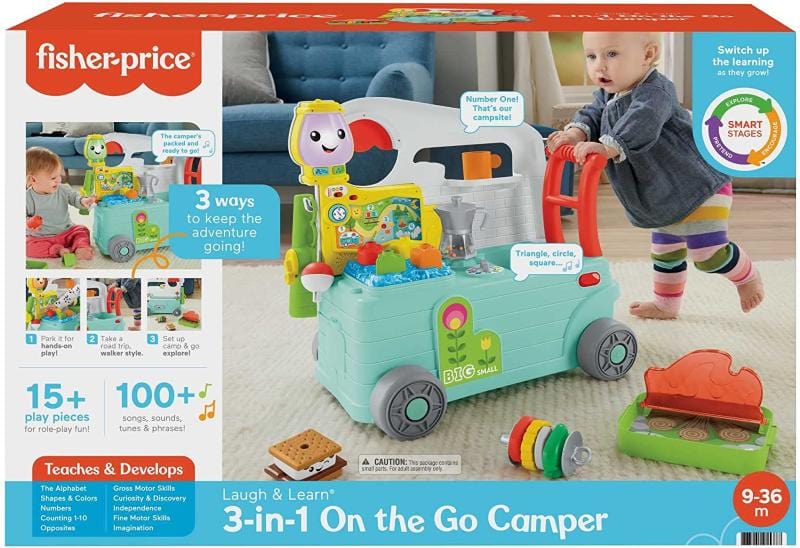 Giocattoli Fisher-Price Ridi e Impara, Primi Passi Camper 3-in-1, Giocattolo Multi Attività Fisher-Price Ridi e Impara, Primi Passi Camper 3-in-1, Giocattolo