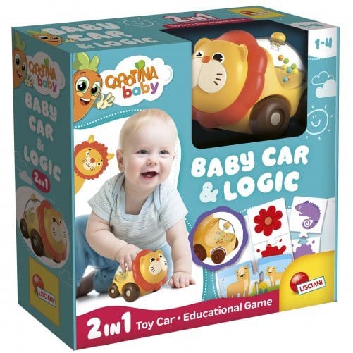 Giocattoli educativi Baby Carotina Macchina Leone e Logic, set Macchinina e Gioco Educativo Baby Carotina Macchina Leone e Logic, set Macchinina e Gioco 