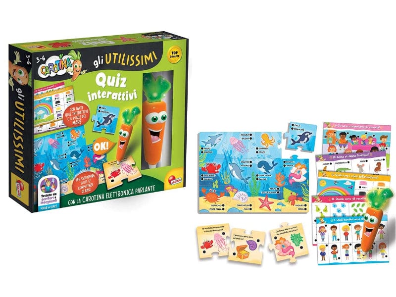 Giocattoli educativi Carotina- Gli Utilissimi- Quiz interattivi Carotina- Gli Utilissimi- Quiz interattivi