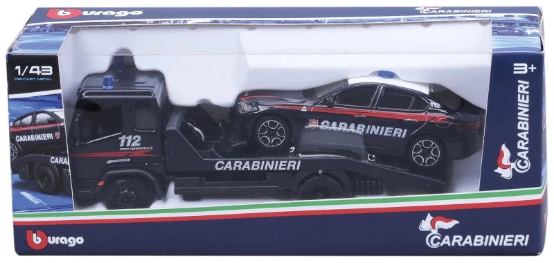 Carro Attrezzi Carabinieri con Auto 1:43 - Bburago
