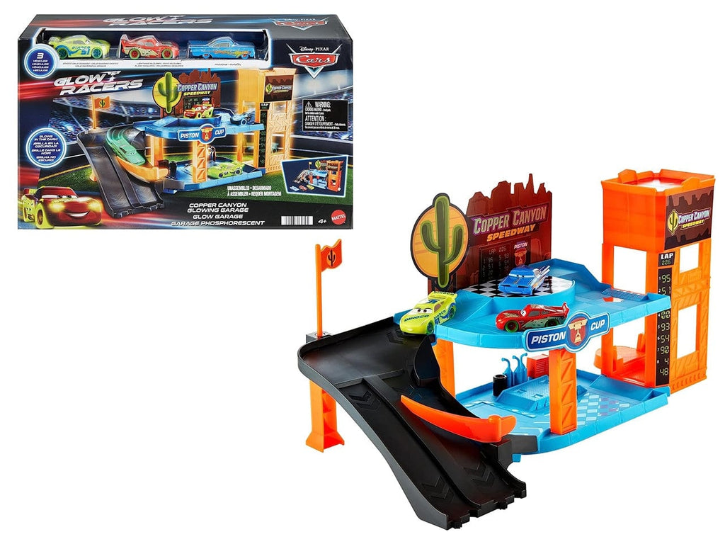 macchinine Disney Cars Garage Copper Canyon con 3 Macchinine